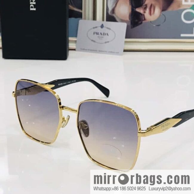 PRADA Metal Frame Unisex Sunglasses