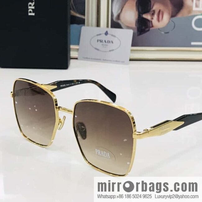 PRADA Metal Frame Unisex Sunglasses