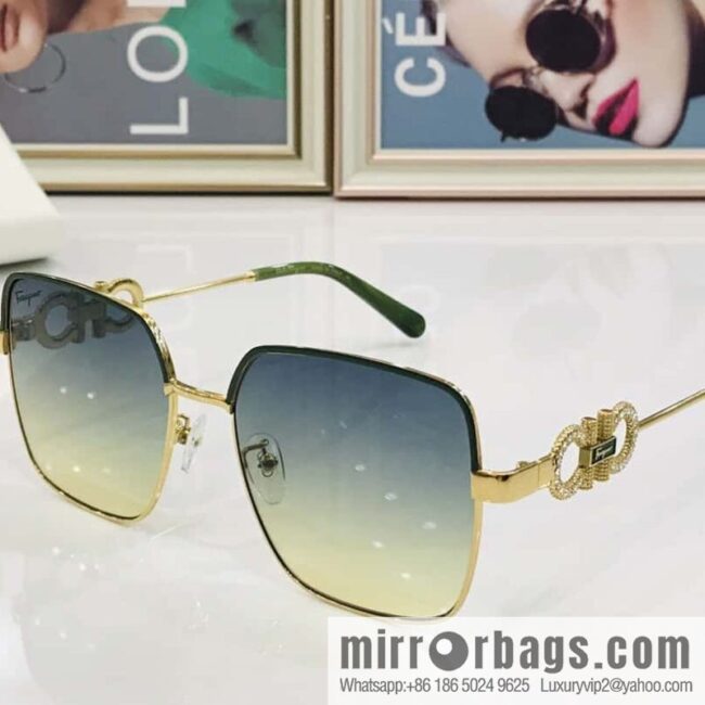 Ferragamo Square Unisex Sunglasses