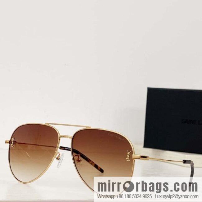 SAINT LAURENT Saint Laurent toad-shaped unisex sunglasses