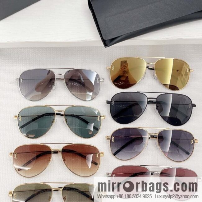 SAINT LAURENT Saint Laurent toad-shaped unisex sunglasses