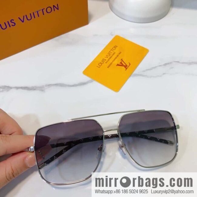 LV Louis Vuitton Metal Frame Unisex Sunglasses