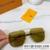 LV Louis Vuitton Metal Frame Unisex Sunglasses