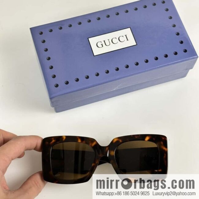 GUCCI Gucci Ancient Method Bamboo Double Glogo Ladies Sunglasses