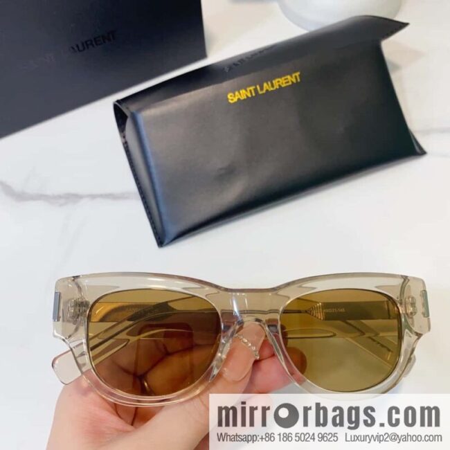 SAINT LAURNT Saint Laurent logo round frame women\'s sunglasses