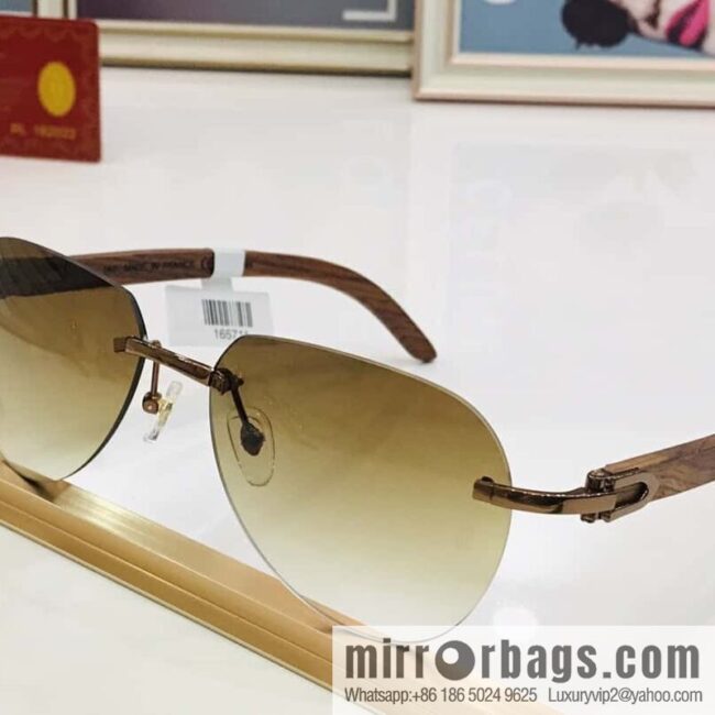Cartier Wooden temple Unisex sunglasses