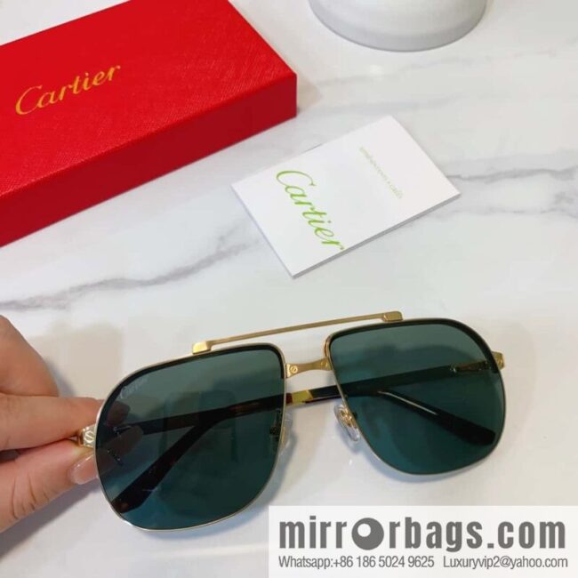 Cartier Cartier half-frame unisex sunglasses
