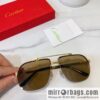 Cartier Cartier half-frame unisex sunglasses