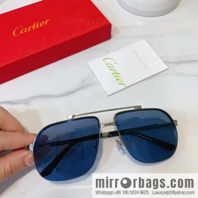 Cartier Cartier half-frame unisex sunglasses