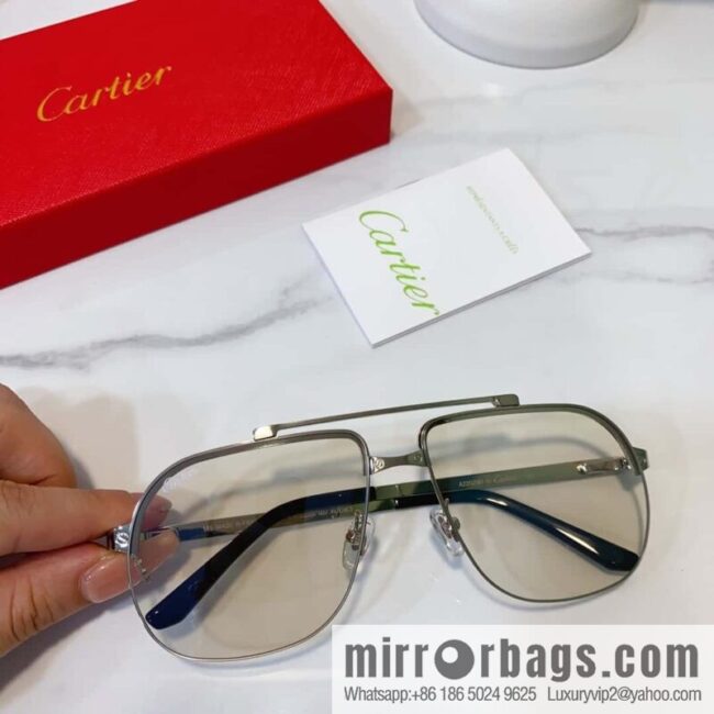 Cartier Cartier half-frame unisex sunglasses