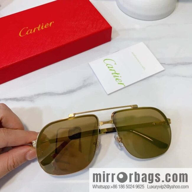 Cartier Cartier half-frame unisex sunglasses