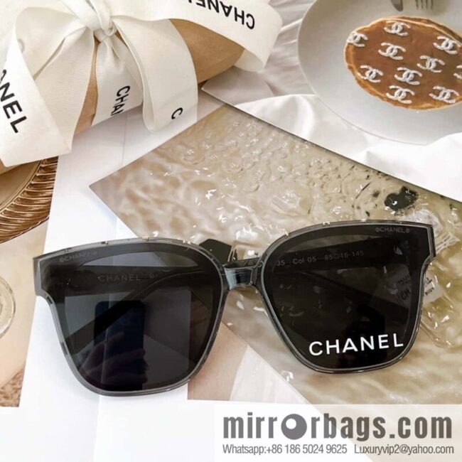 Chanel single logo mirror sunglasses