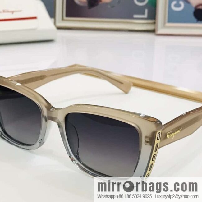 Ferragamo logo temple unisex sunglasses