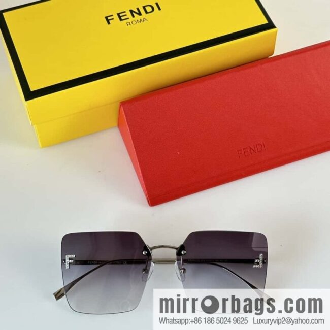 Fendi frameless square sunglasses