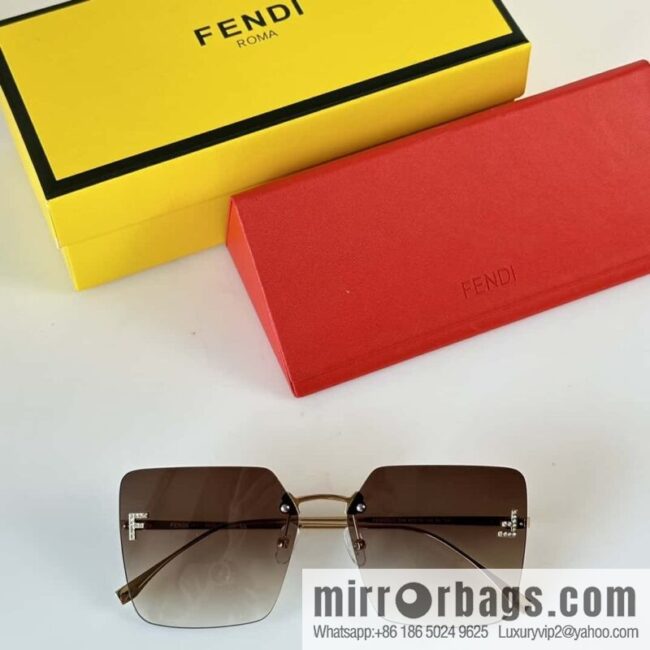 Fendi frameless square sunglasses