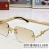 Cartier fashion casual rimless unisex sunglasses