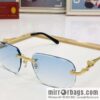 Cartier fashion casual rimless unisex sunglasses