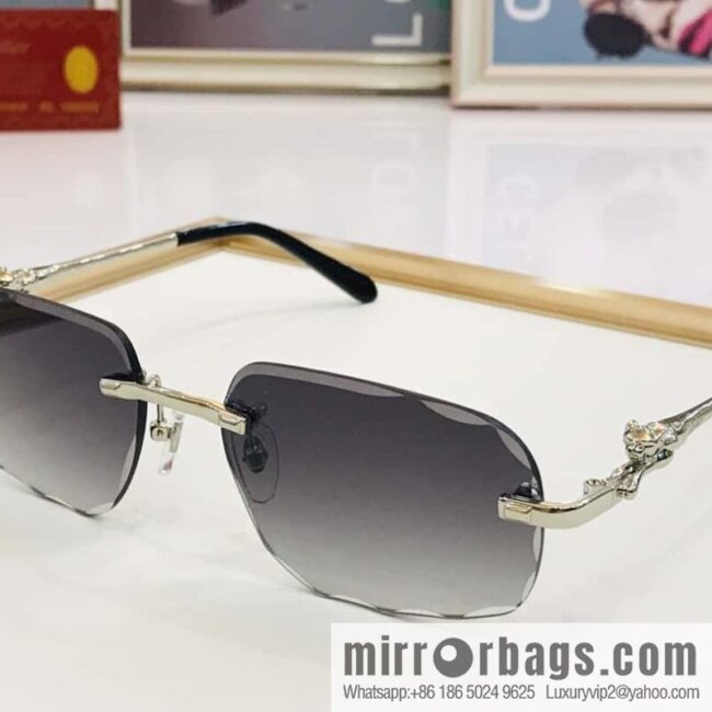 Cartier fashion casual rimless unisex sunglasses