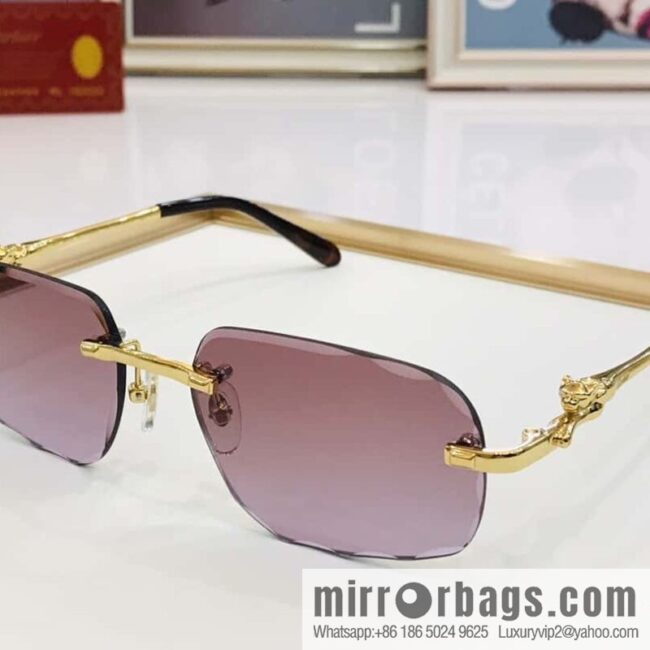 Cartier fashion casual rimless unisex sunglasses