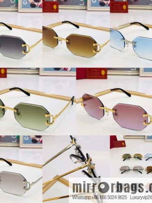 Cartier rimless unisex sunglasses