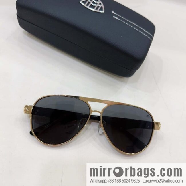 Maybach men\'s round-frame sunglasses