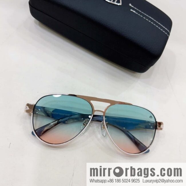 Maybach men\'s round-frame sunglasses