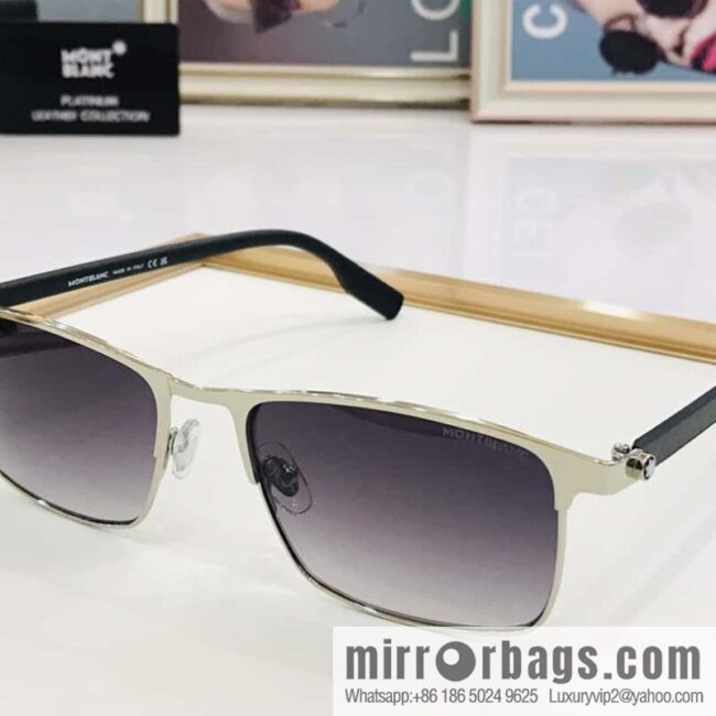 MONT BLANC Mont Blanc Carbon Fiber Legs Men\'s Sunglasses