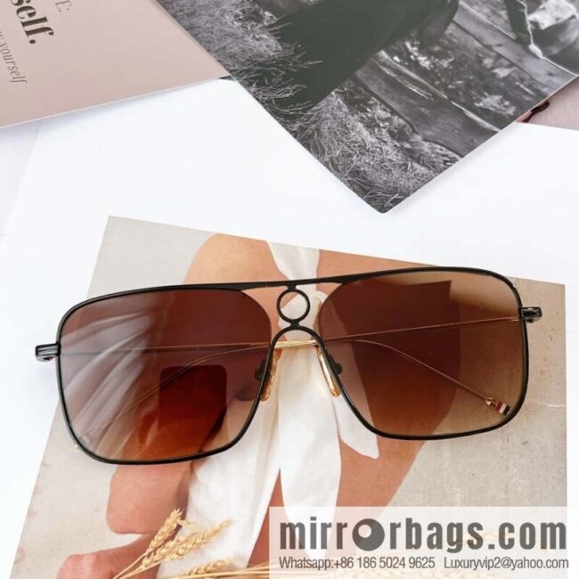 THOM BROWNE imported high definition lenses unisex sunglasses