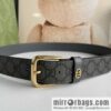 Gucci Gucci GG Supreme canvas GG monogram pattern men\'s classic belt 3.5cm.