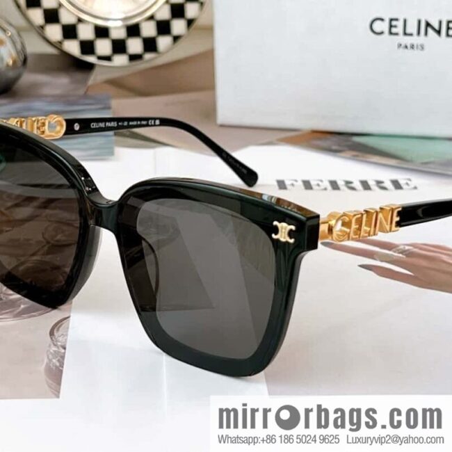 CELINE one-piece logo temple women\'s sunglasses