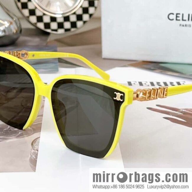 CELINE one-piece logo temple women\'s sunglasses