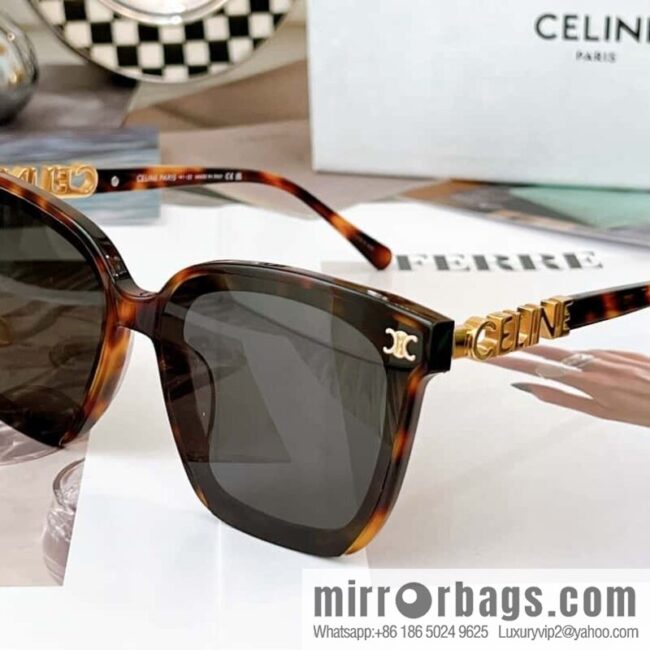 CELINE one-piece logo temple women\'s sunglasses