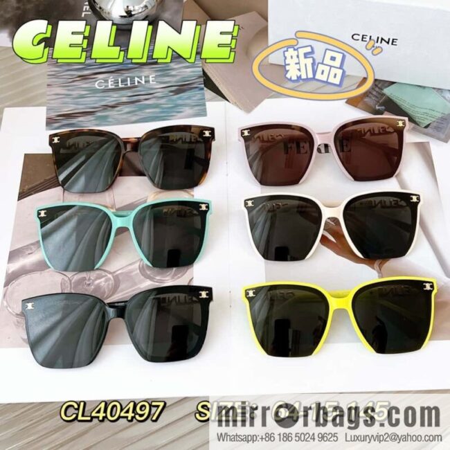 CELINE one-piece logo temple women\'s sunglasses