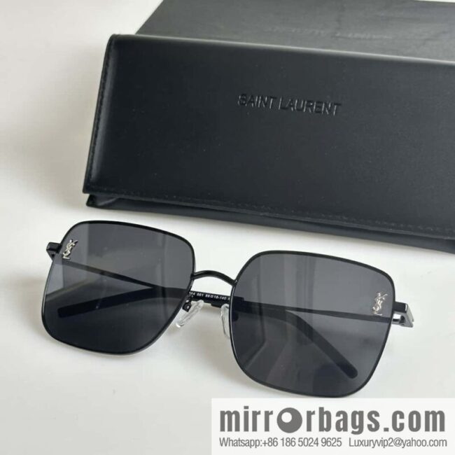 SAINT LAURENT Metal square fashion sunglasses