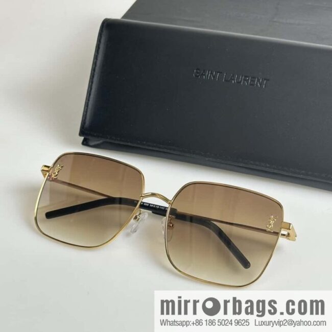 SAINT LAURENT Metal square fashion sunglasses