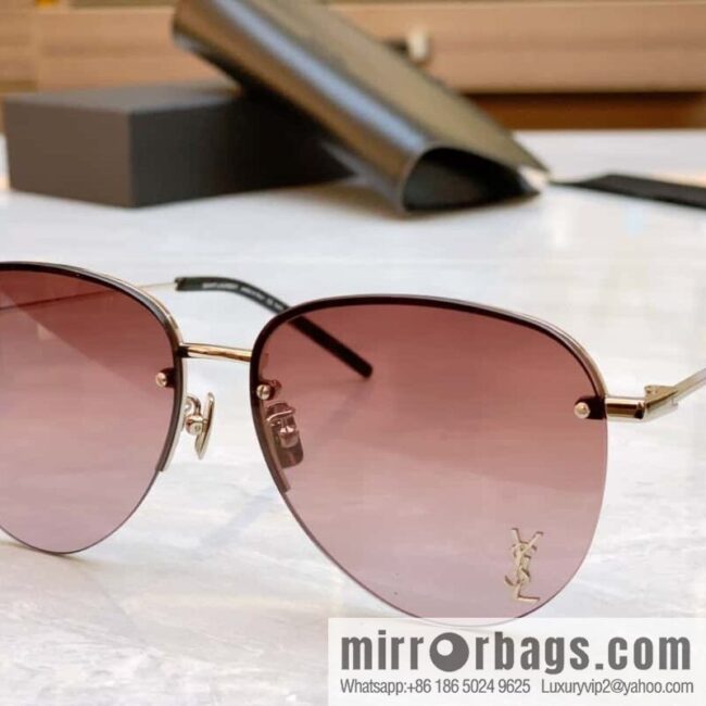 SAINT LAURENT Saint Laurent\'s new half-frame women\'s sunglasses