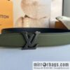 LV/Louis Vuitton Heritagex Double Sided Belt Select Grain Leather Belt 35mm