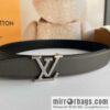 LV/Louis Vuitton Heritagex Double Sided Belt Select Grain Leather Belt 35mm