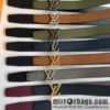 LV/Louis Vuitton Heritagex Double Sided Belt Select Grain Leather Belt 35mm