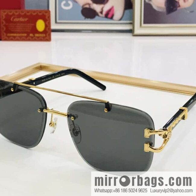 Cartier Rimless Men\'s Sunglasses