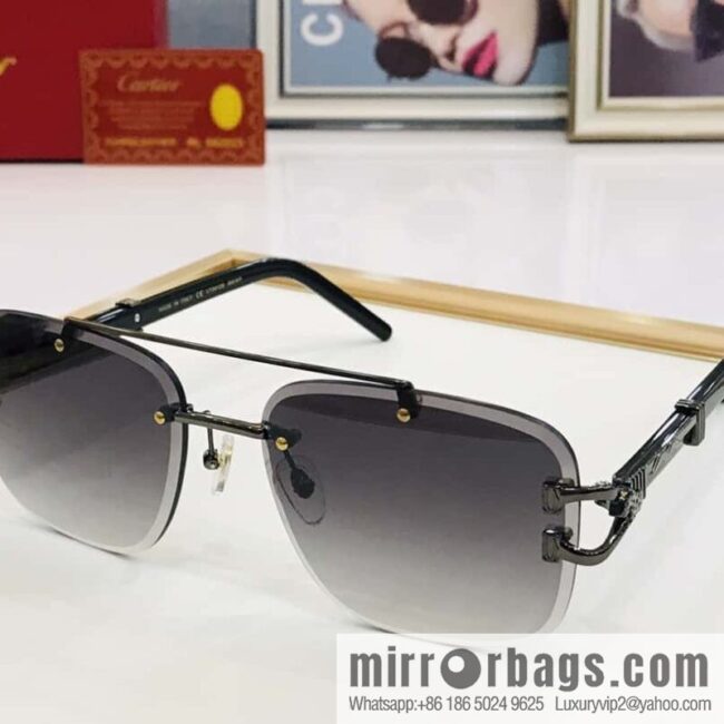 Cartier Rimless Men\'s Sunglasses