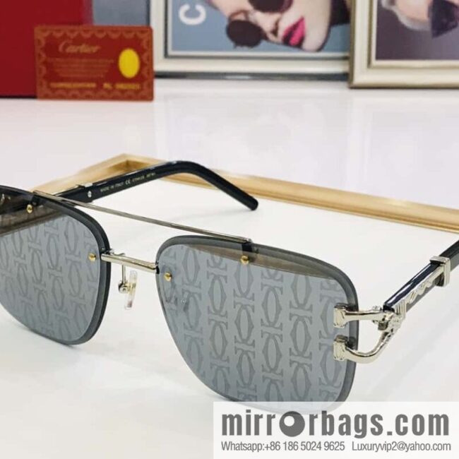 Cartier Rimless Men\'s Sunglasses