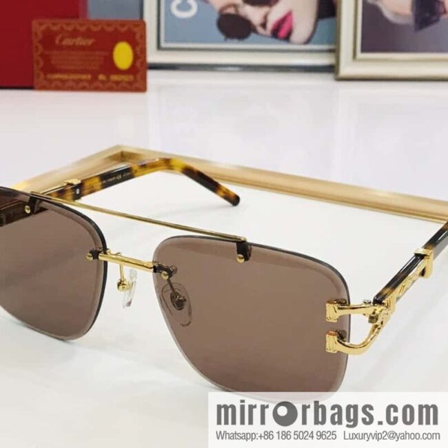 Cartier Rimless Men\'s Sunglasses