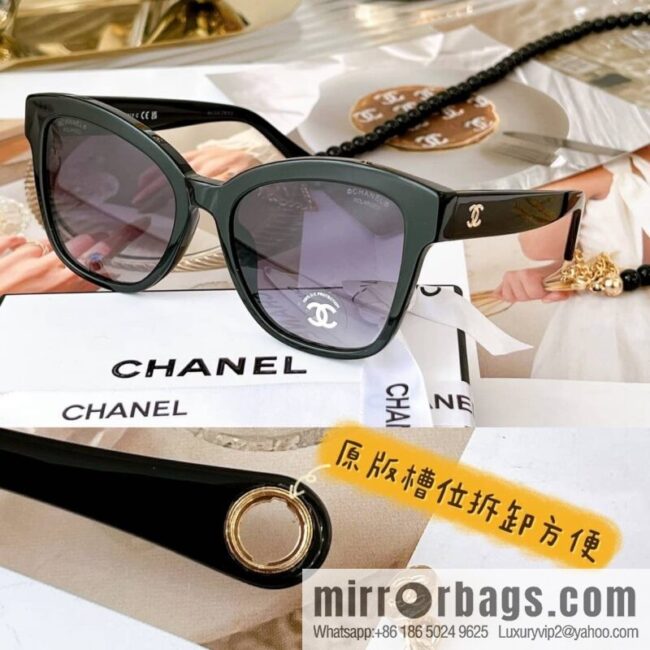 Chanel pearl chain women\'s sunglasses