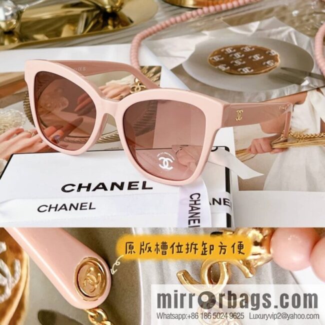 Chanel pearl chain women\'s sunglasses
