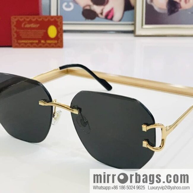 Cartier rimless unisex sunglasses