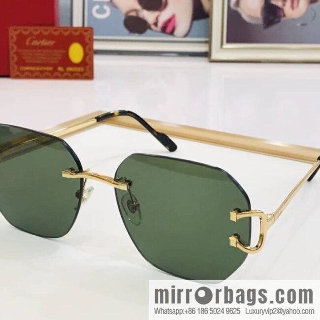 Cartier rimless unisex sunglasses