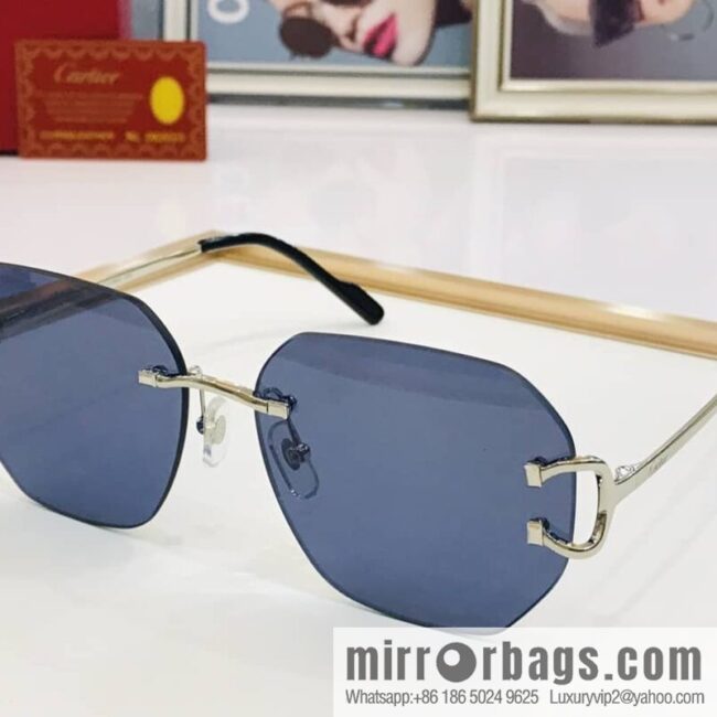 Cartier rimless unisex sunglasses