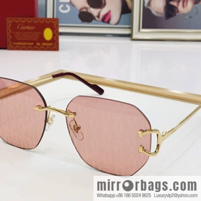 Cartier rimless unisex sunglasses