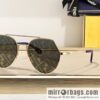 Fendi irregular metal frame unisex sunglasses
